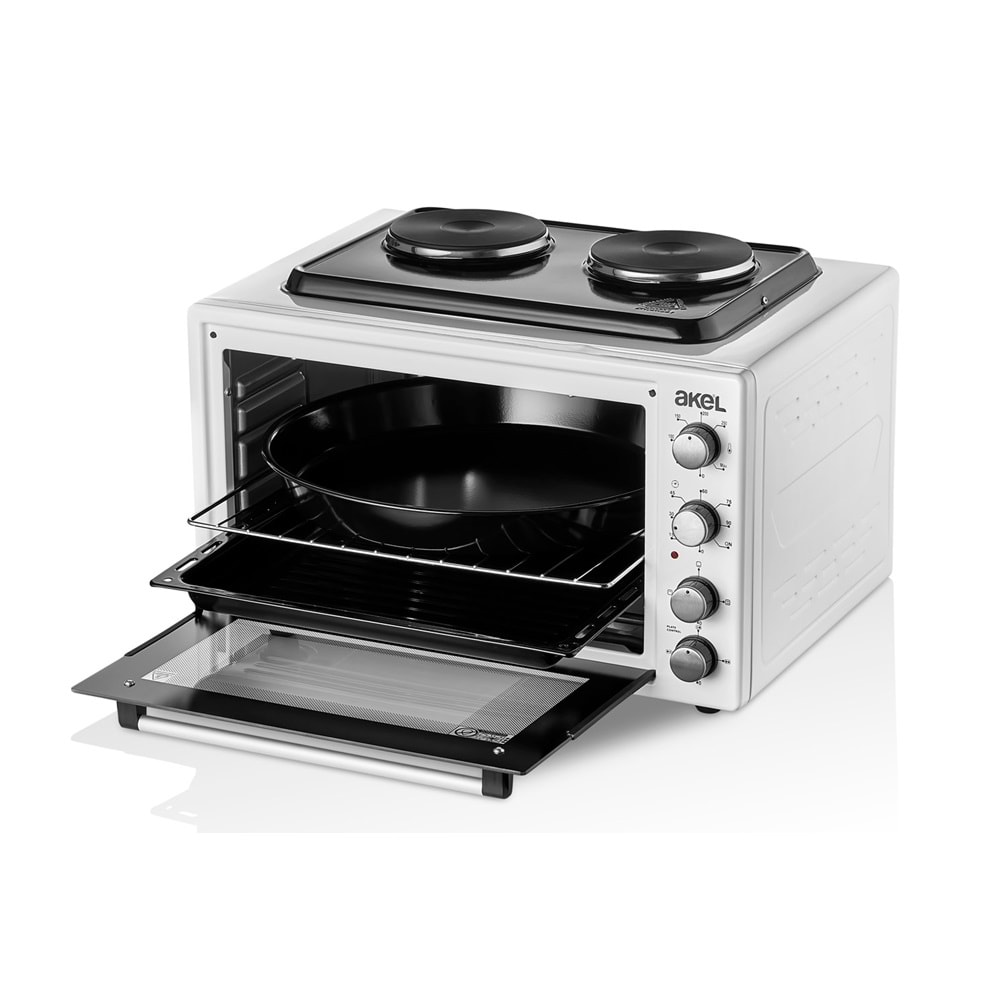 AF952O AKEL MAXİ TERMOSTATLI 2 HOT PLATELİ FIRIN - BEYAZ