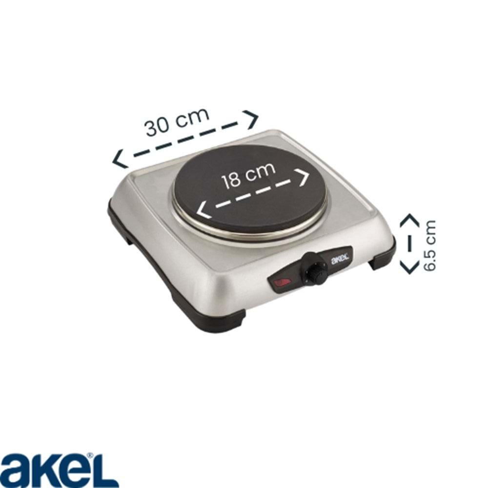 AKEL AP516-GRİ ORTA BOY TEKLİ PLATE
