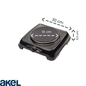 AKEL AP516-SİYAH ORTA BOY TEKLİ PLATE
